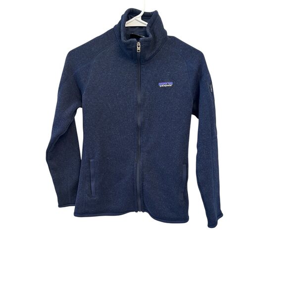 PATAGONIA WOMEN’S Full  ZIP BETTER SWEATER  NAVY Small - Picture 1 of 8